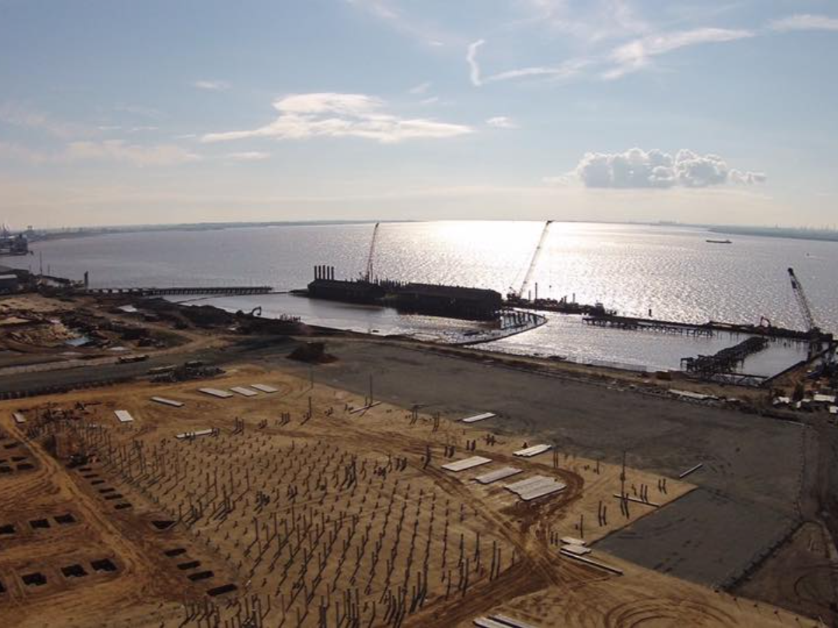3D terrain model and cut and fill volumetric calculation output from Green Port of Hull